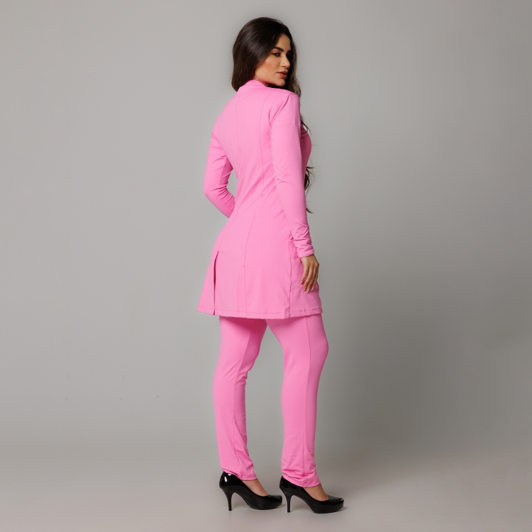Jaleco Sottile Up Tecnológico Feminino Rosa Flor