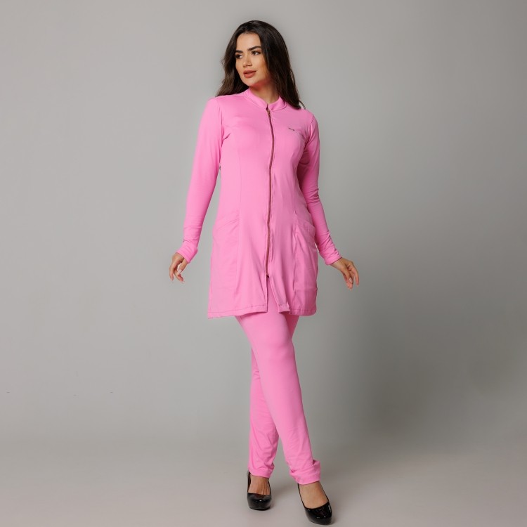 Jaleco Sottile Up Tecnológico Feminino Rosa Flor