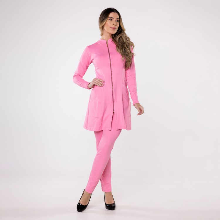 Jaleco Sottile Up Tecnológico Feminino Rosa Belo