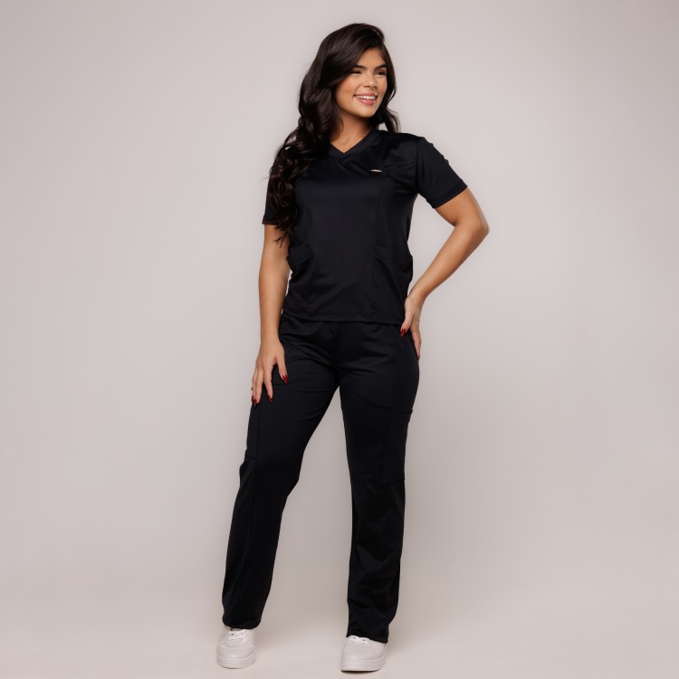 Scrub Sottile Candy Tecnológico Feminino Preto