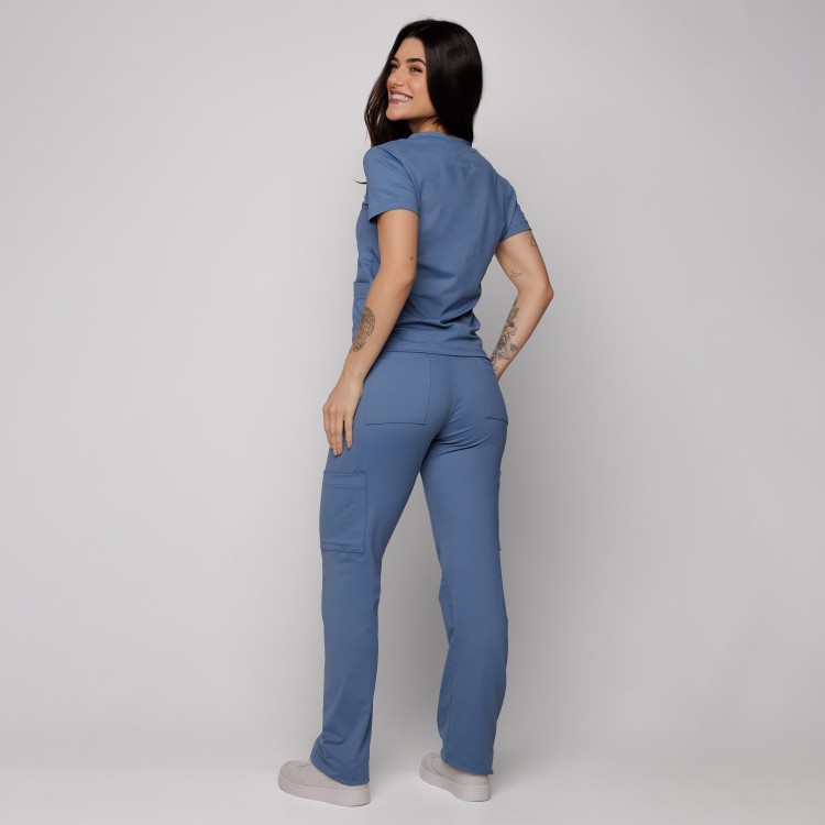 Scrub Sottile Candy Tecnológico Feminino Azul Denin