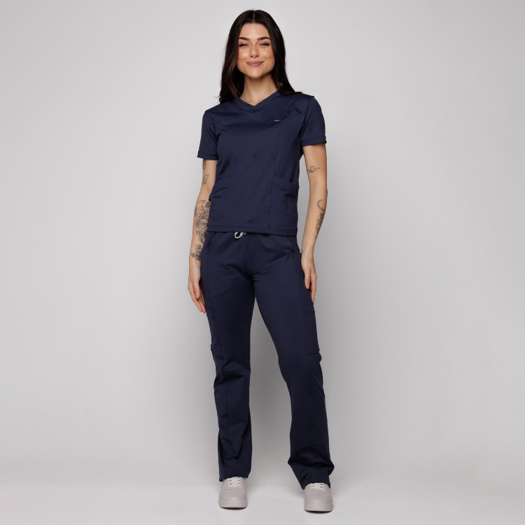 Scrub Sottile Candy Tecnológico Feminino Azul Marinho
