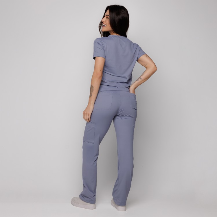 Scrub Sottile Candy Tecnológico Feminino Azul Chuva